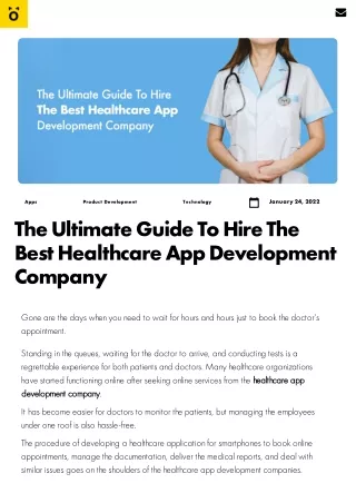 Hire The Best Healthcare App Development Company | Roars Technologies