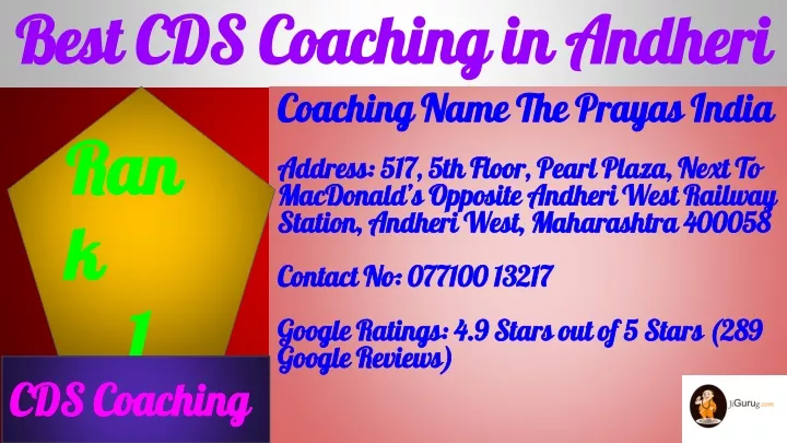 best cds coaching in andheri