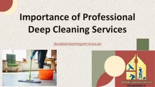importance of professional deep cleaning services