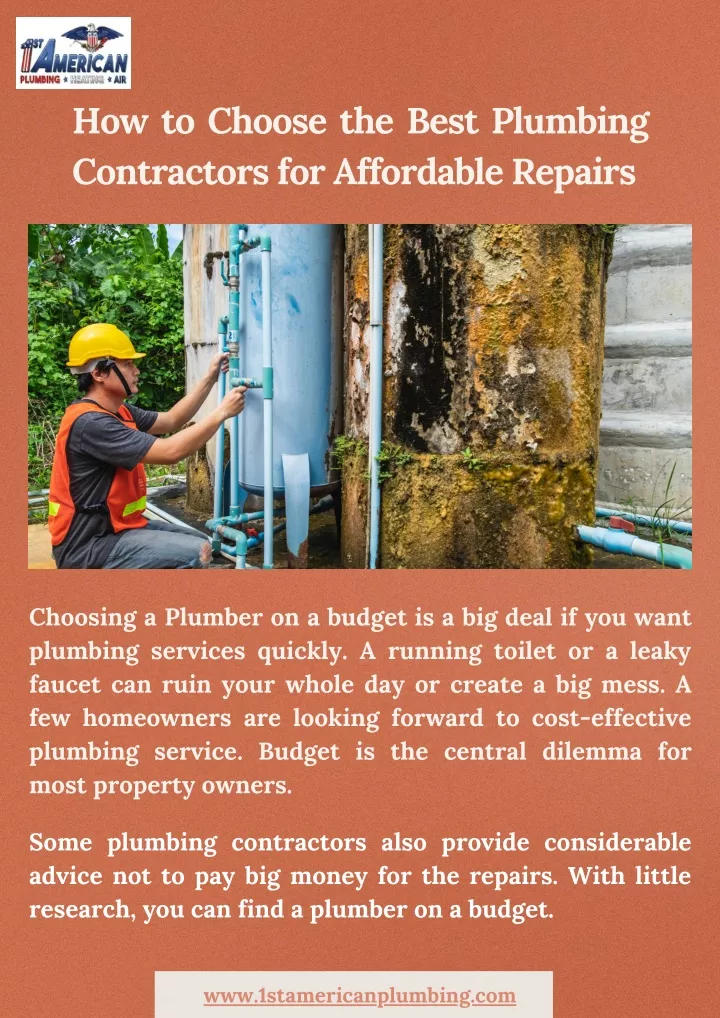 how to choose the best plumbing contractors