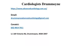 cardiologists drummoyne