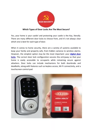 which types of door locks are the most secure