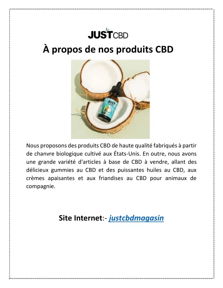 propos de nos produits cbd