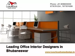 Leading Office Interior Designers in Bhubaneswar