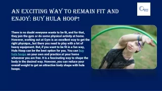 Fit and Enjoy Buy Hula Hoop!
