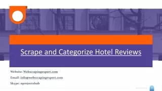 scrape and categorize hotel reviews