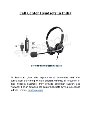 call center headsets in india