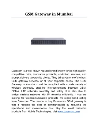 gsm gateway in mumbai