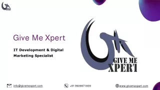 Give Me Xpert is an IT based service provider firm