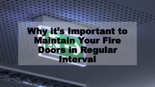 Importance Of Fire Door Maintenance