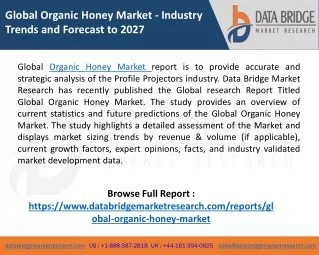 global organic honey market industry trends