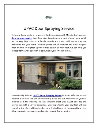 upvc door spraying service