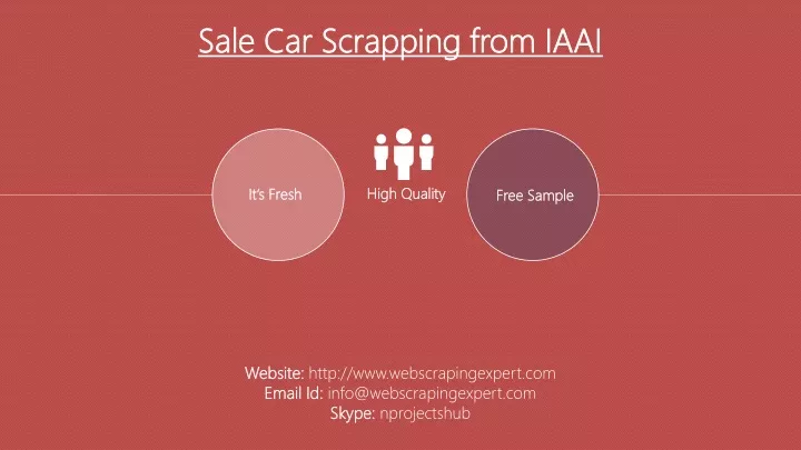 sale car scrapping from iaai