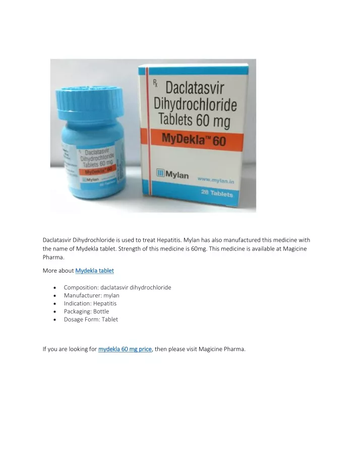 daclatasvir dihydrochloride is used to treat
