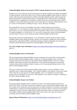 Sodium Bisulphite Market Top Scenario