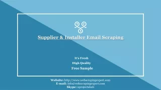 supplier installer email scraping
