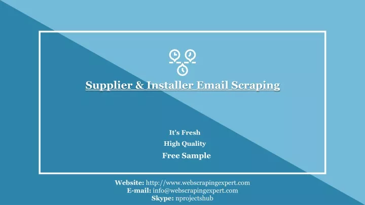 supplier installer email scraping