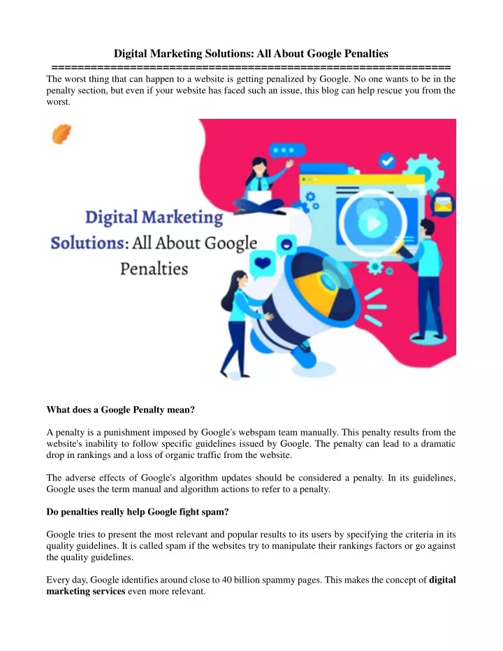 digital marketing solutions all about google