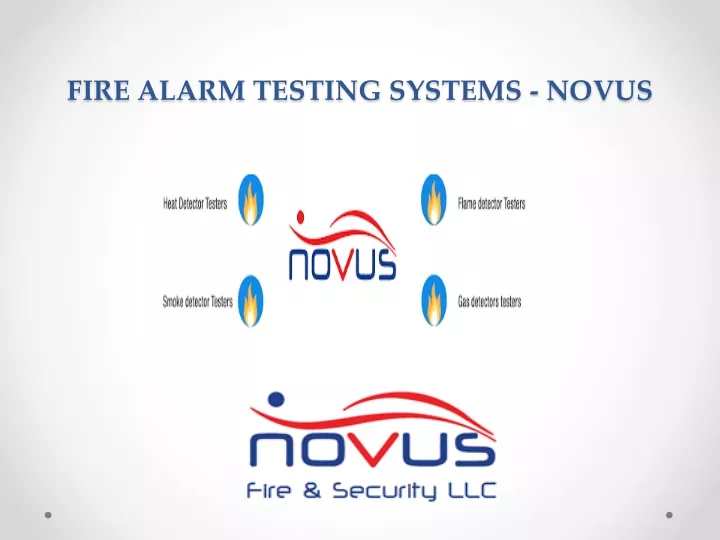 fire alarm testing systems novus