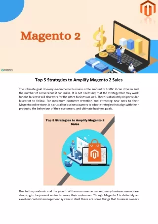top 5 strategies to amplify magento 2 sales
