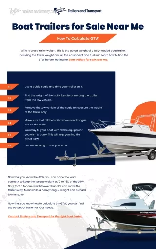 Boat Trailers for Sale Near Me - How To Calculate GTW
