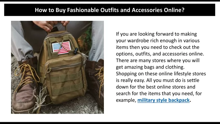 how to buy fashionable outfits and accessories