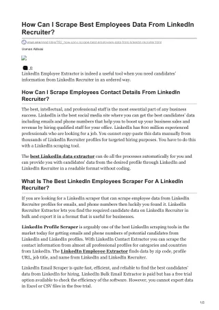 how can i scrape best employees data from