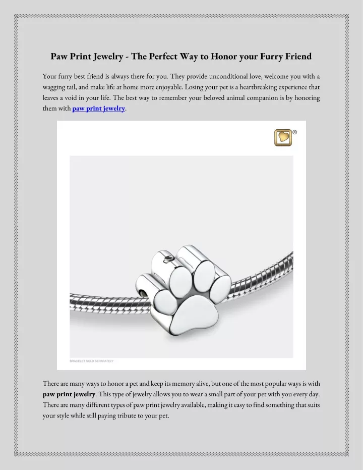 paw print jewelry the perfect way to honor your