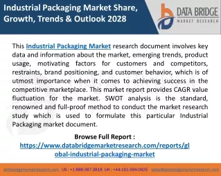 Industrial Packaging Market Global Analysis, Scope, Share, Demand, Trend