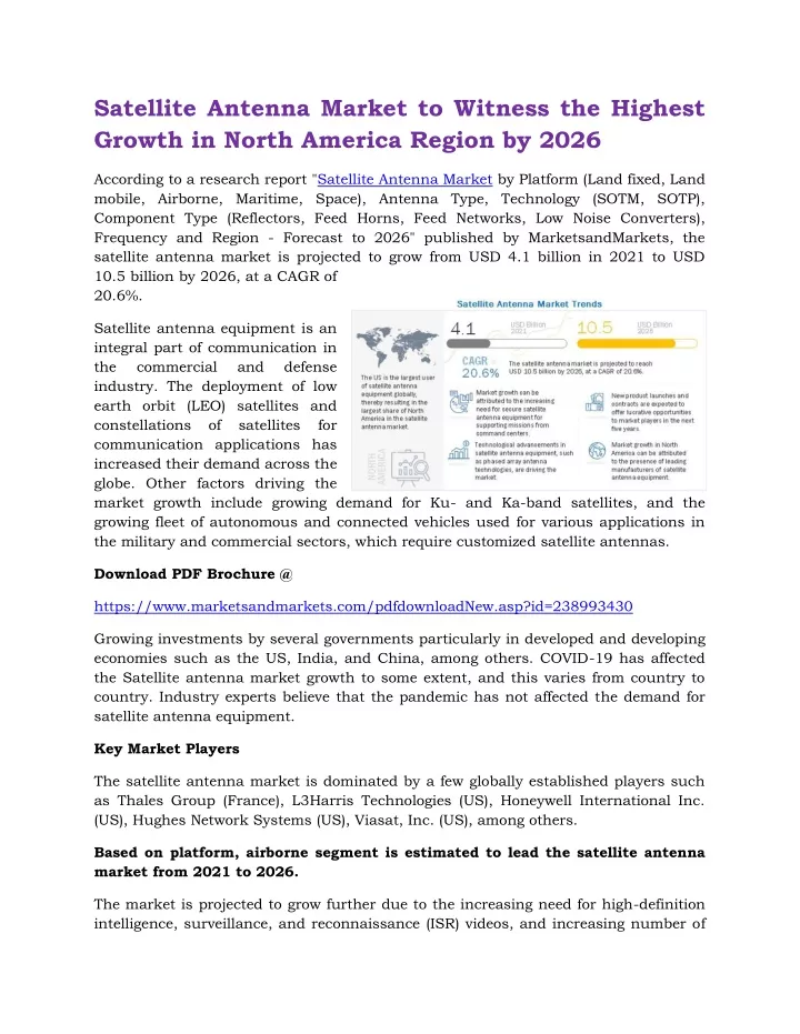 satellite antenna market to witness the highest