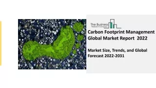 Carbon Footprint Management Global Market