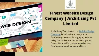 Finest Website Design Company - Architising Pvt Limited