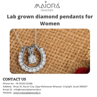 Shop lab grown diamond pendants for Women with maiora diamonds