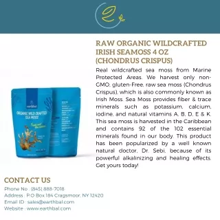 Nourishes Hair & Skin  with the use of Raw Organic Wildcrafted Irish Seamoss 4