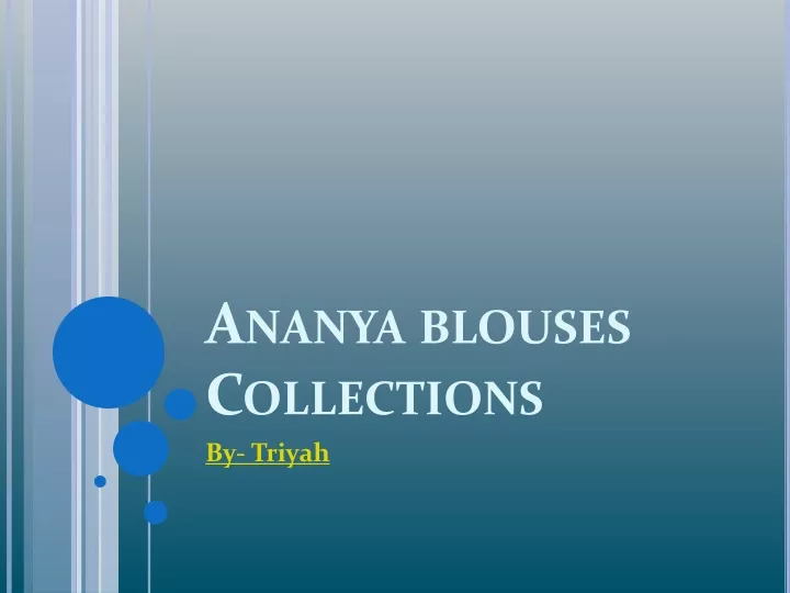 ananya blouses collections