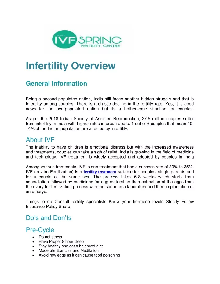 infertility overview