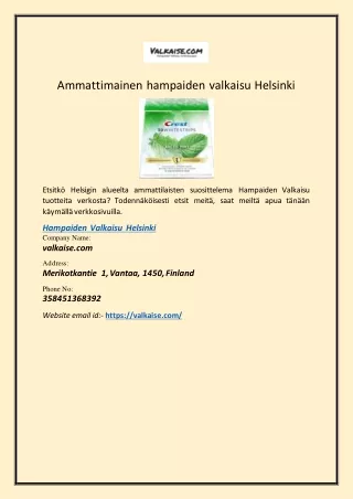 ammattimainen hampaiden valkaisu helsinki