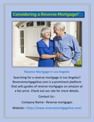 Reverse Mortgage In Los Angeles | Reversemortgagelive.com