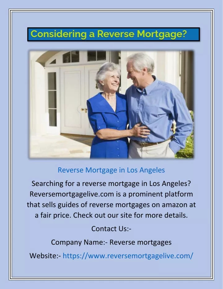 reverse mortgage in los angeles