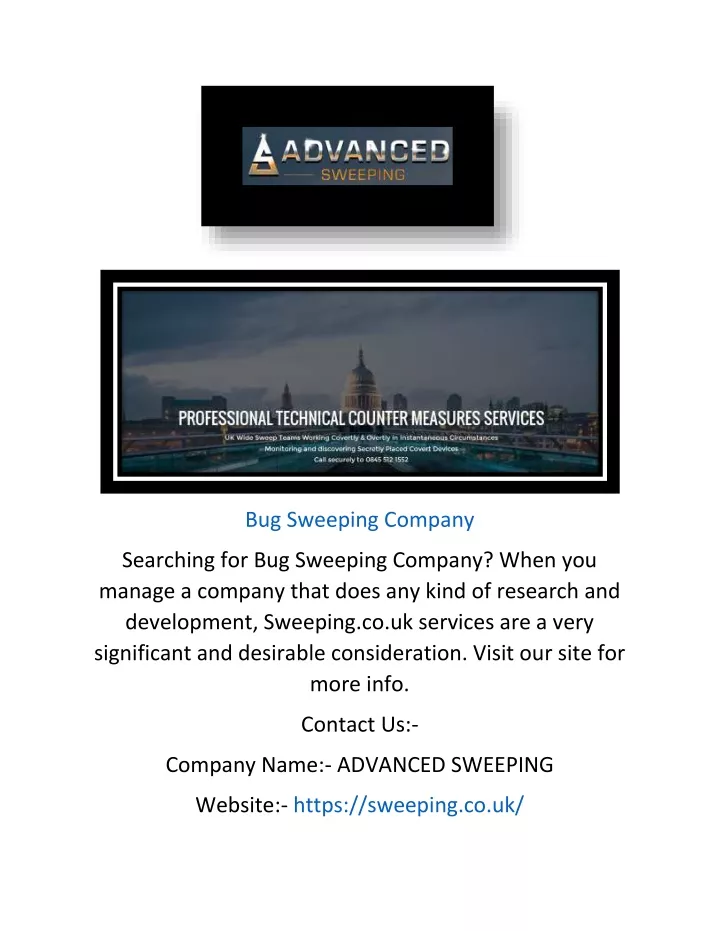 bug sweeping company