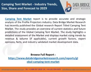 Impact of COVID-19 on Camping Tent Market Share, Size Developing Rapidly