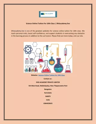 science online tuition for 10th class dhiiacademy