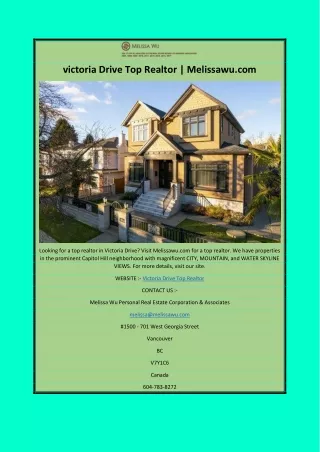 victoria Drive Top Realtor