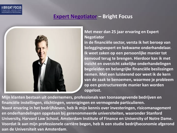 expert negotiator bright focus