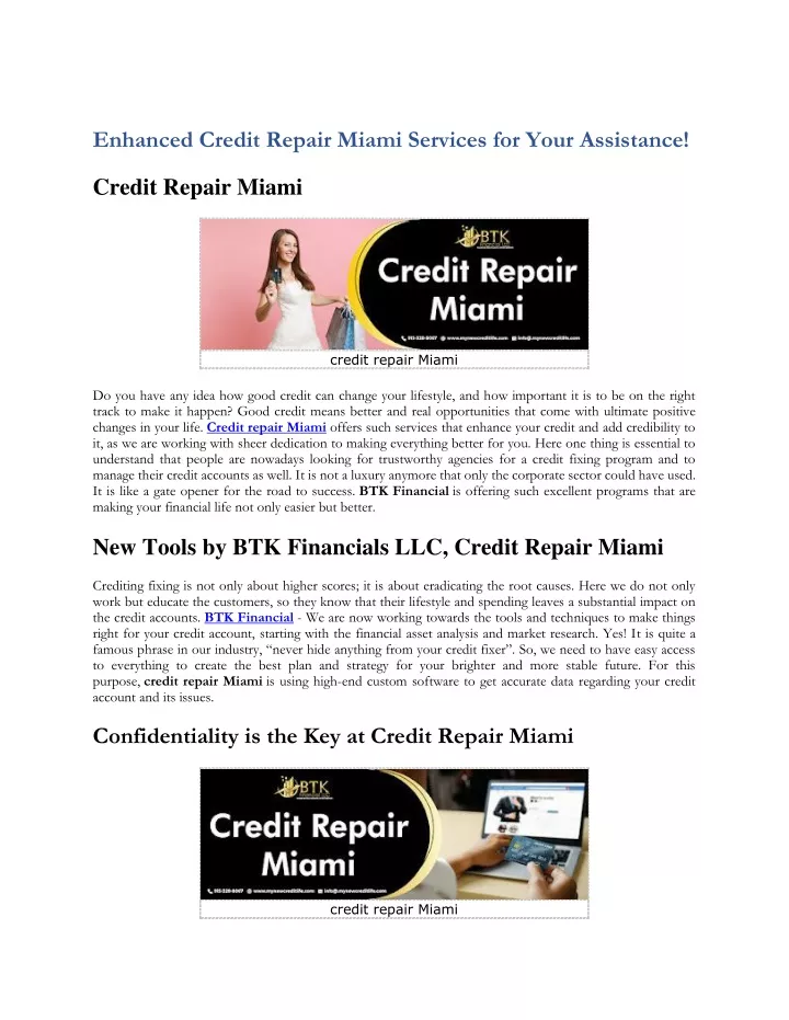 enhanced credit repair miami services for your