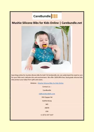 Mushie Silicone Bibs for Kids Online