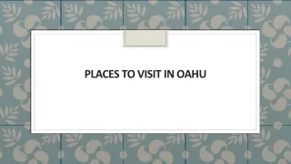 places to visit in oahu