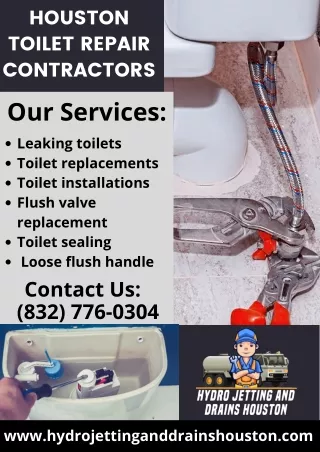 Houston Toilet Repair Contractors | 24/7Services|Hydro Jetting And Drain Houston