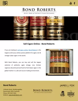 sell cigars online bond roberts