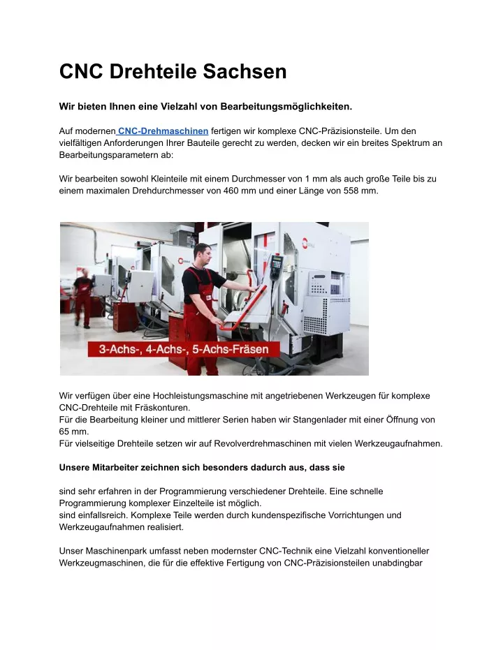 cnc drehteile sachsen